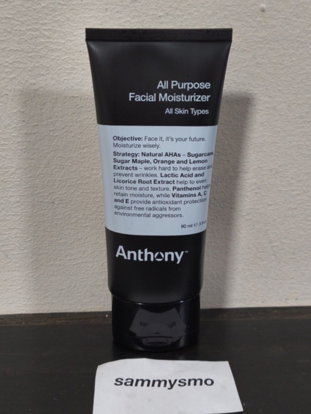 Anthony All Purpose Facial Moisturizer, all skin types, 3 Fl Oz